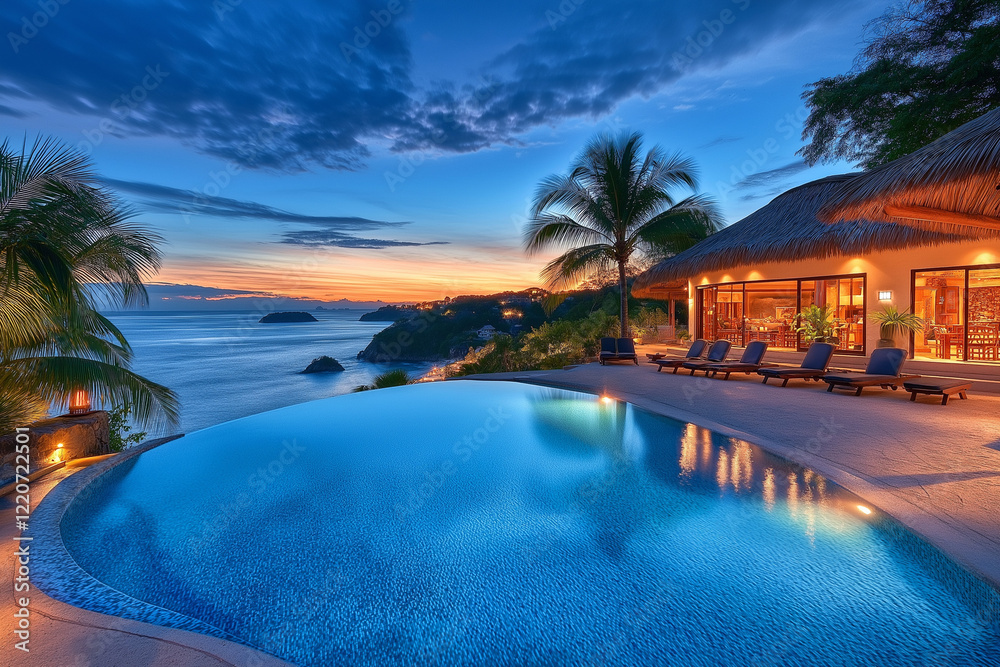 Fototapeta premium swimming pool at night