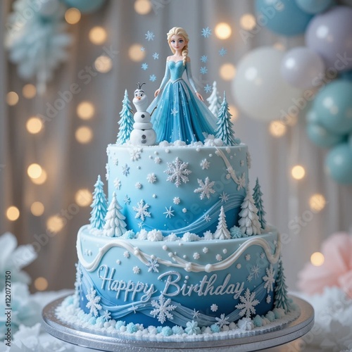 Elsa's Frozen Birthday Cake