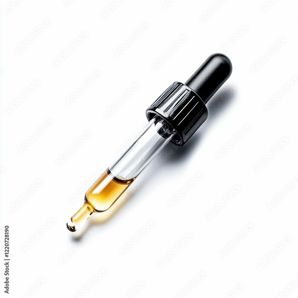 Glass Dropper with Amber Liquid Glass Dropper with Amber Liquid
