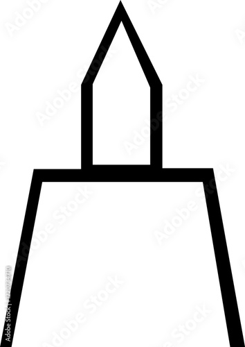 Marker nip icon.Ink tool. Graphic Fountain marker, Marker for signing. Empty blank instrument with copy space for corporate branding or ads, isolated on transparent.icon vector illustration.