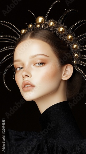 Regal Elegance: A young wom...