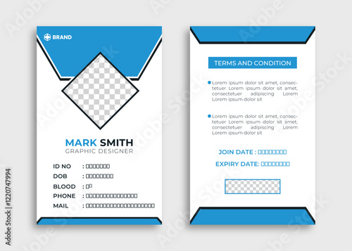Clean and simple id card design template. Employee Id Card for Your Business or Company.
