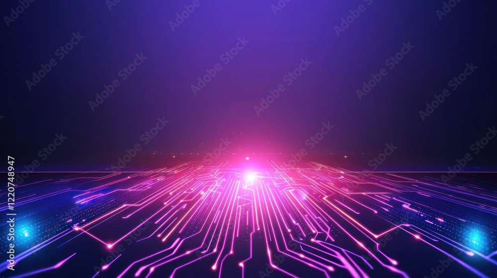Obraz premium Abstract Digital Network Glow