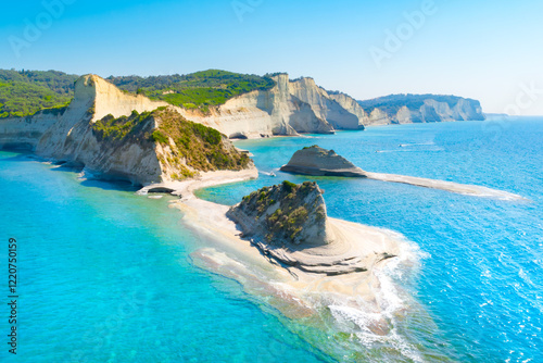 Obraz na płótnie Beautiful view of Cape Drastis in the island of Corfu in Greece w salonie