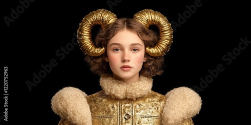 Golden Ram: A young woman w...