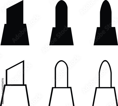 Marker nip icon set.Ink tool. Graphic Fountain marker, Marker for signing. Empty blank instrument with copy space for corporate branding or ads, isolated on transparent.icon vector illustration.