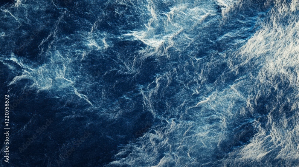 Obraz premium A textured abstract resembling a stormy ocean, with rough blue and gray brushstrokes