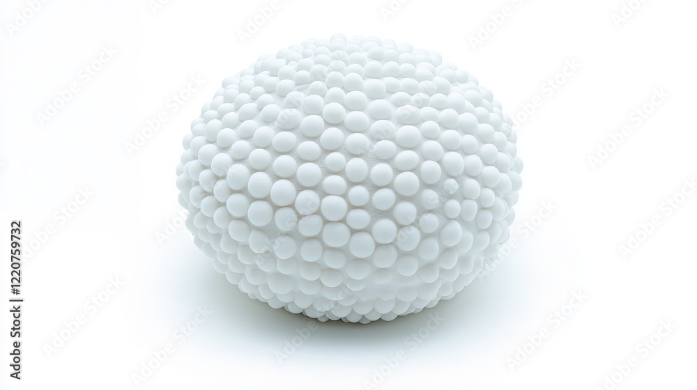 Abstract White Sphere with Texture and Visual Appeal Abstract White Sphere with Texture and Visual Appeal