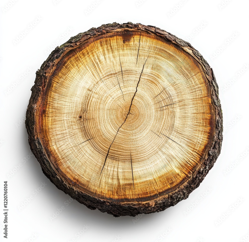 Obraz premium A detailed close up of a tree stump revealing the annual rings of a tree