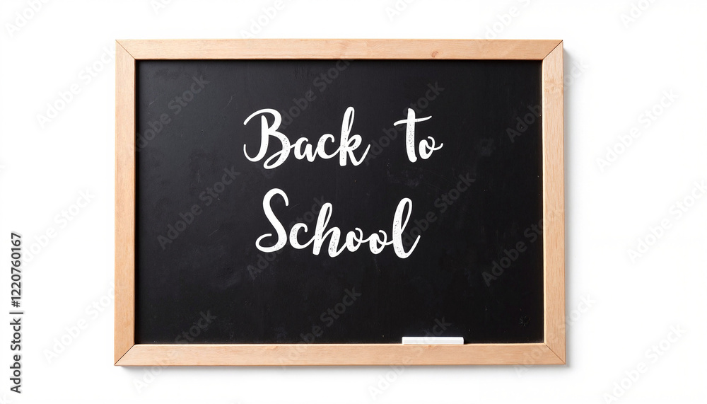 Simple Back to School chalkboard with wooden frame and copy space Simple Back to School chalkboard with wooden frame and copy space