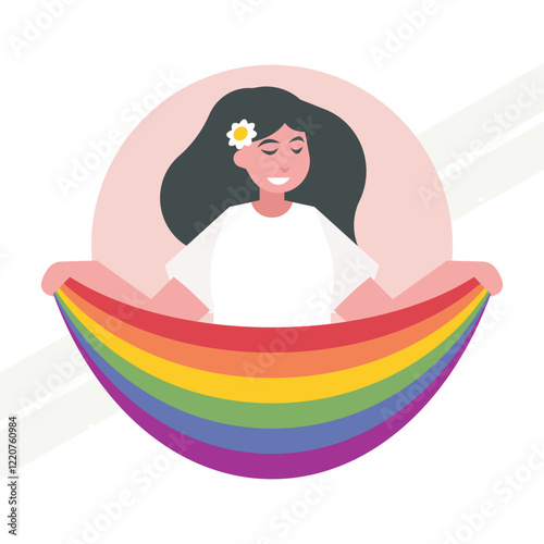 An illustration representing the LGBT community symbolizing pride and diversity