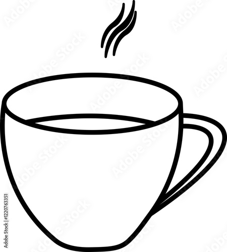Xícara de café vetorial elegante para branding e projetos criativos, Elegant coffee cup vector for branding and creative projects