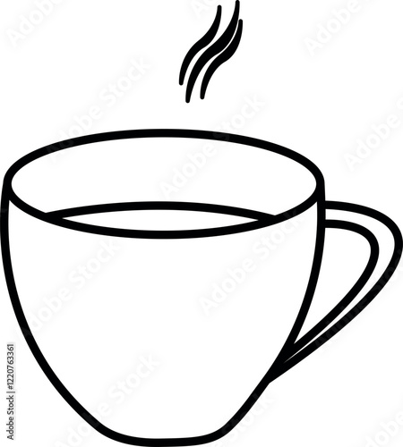 Xícara de café vetorial elegante para branding e projetos criativos, Elegant coffee cup vector for branding and creative projects