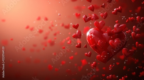 Valentine card design with heart shape background for romantic celebrations