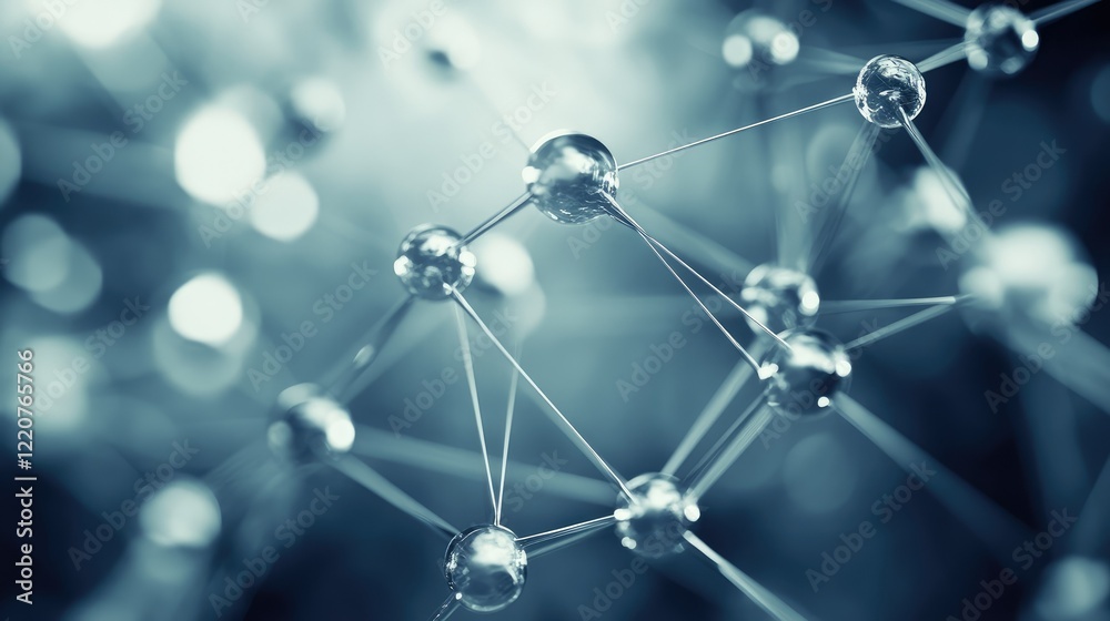 Network structure chemical bonds in molecular level of lines and points, dots and connections Network structure chemical bonds in molecular level of lines and points, dots and connections