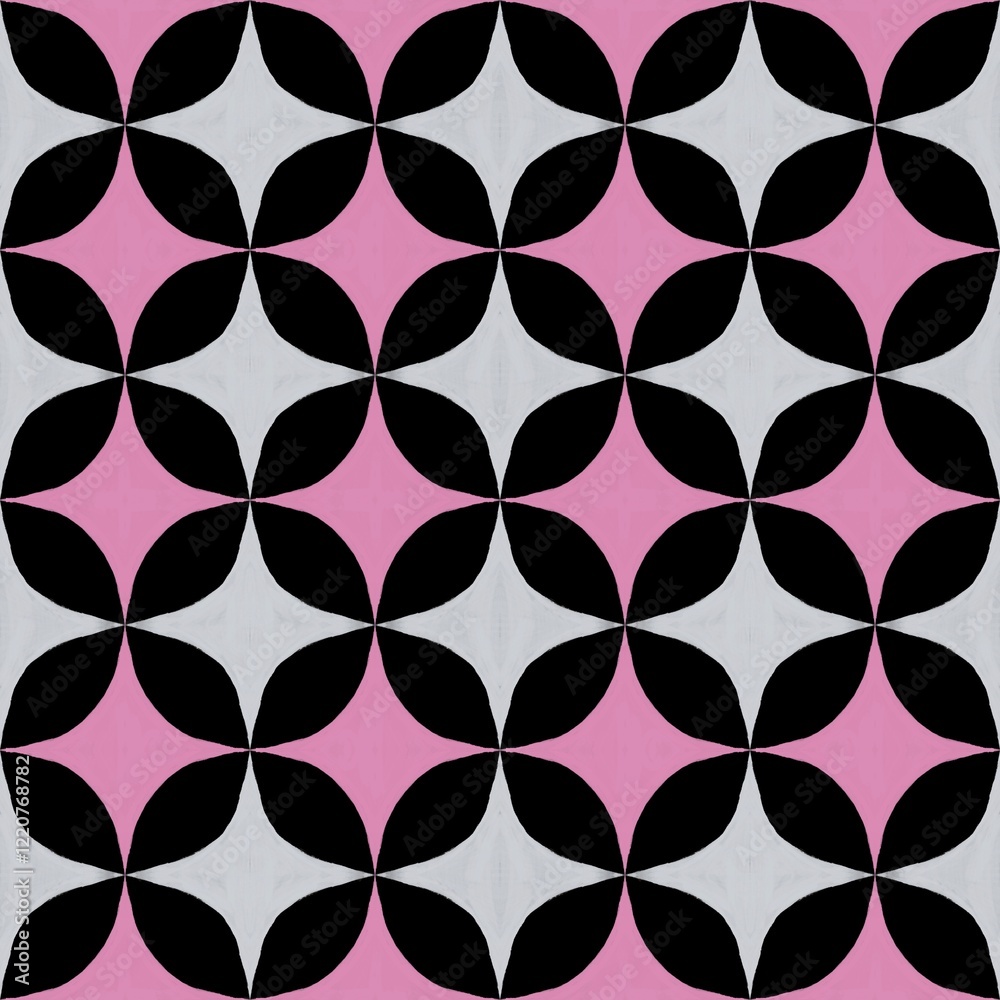 Retro Geometric Circle Pattern in Bold Colors Retro Geometric Circle Pattern in Bold Colors