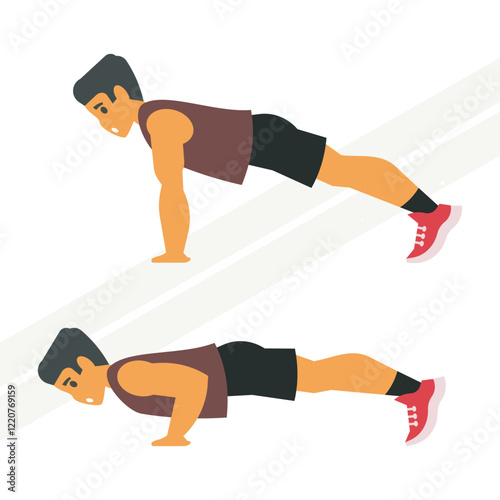 A man doing push-ups representing fitness and strength training