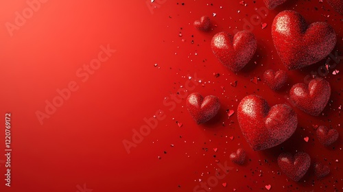 Festive red hearts background for valentine's day celebrations and designs