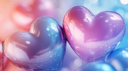 Pastel valentine heart background for romantic design and decor