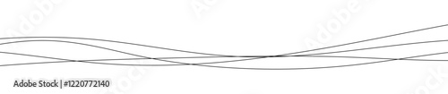 Thin curved wavy lines
