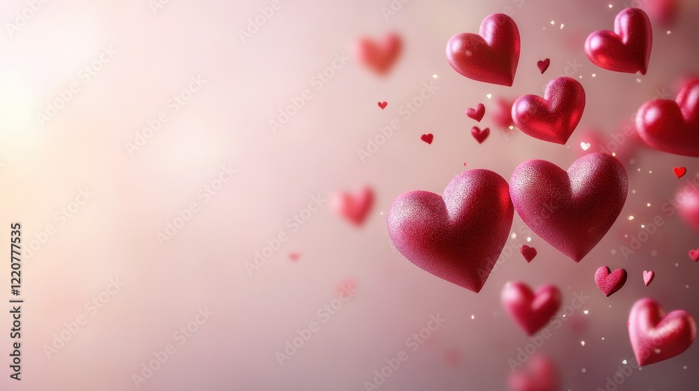 Romantic valentine's day background with floating hearts for february 14th cards and decorations Romantic valentine's day background with floating hearts for february 14th cards and decorations