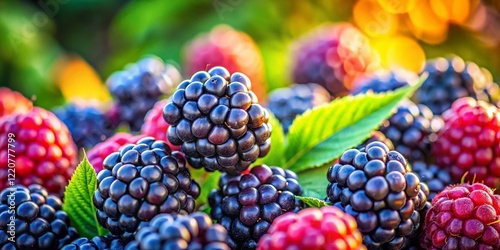 Juicy Fresh Blackberries - High-Resolution Stock Photo