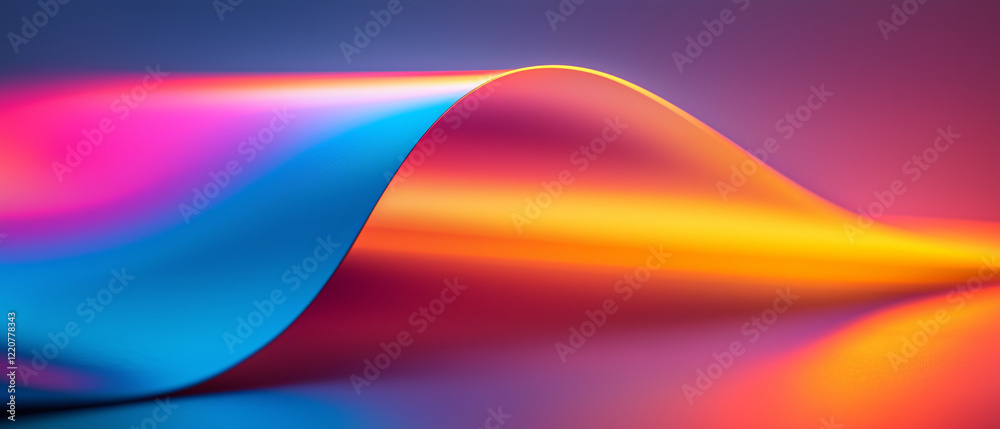 Fototapeta premium Modern Abstract Gradient Wave Design with Vibrant Color Blends and Smooth Curves for Creative Digital Backgrounds 