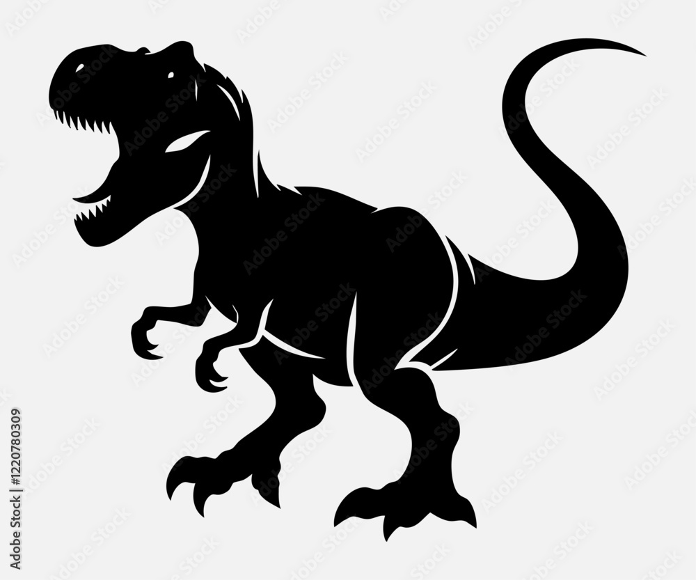 Obraz premium Dinosaur Silhouette Vector Illustration