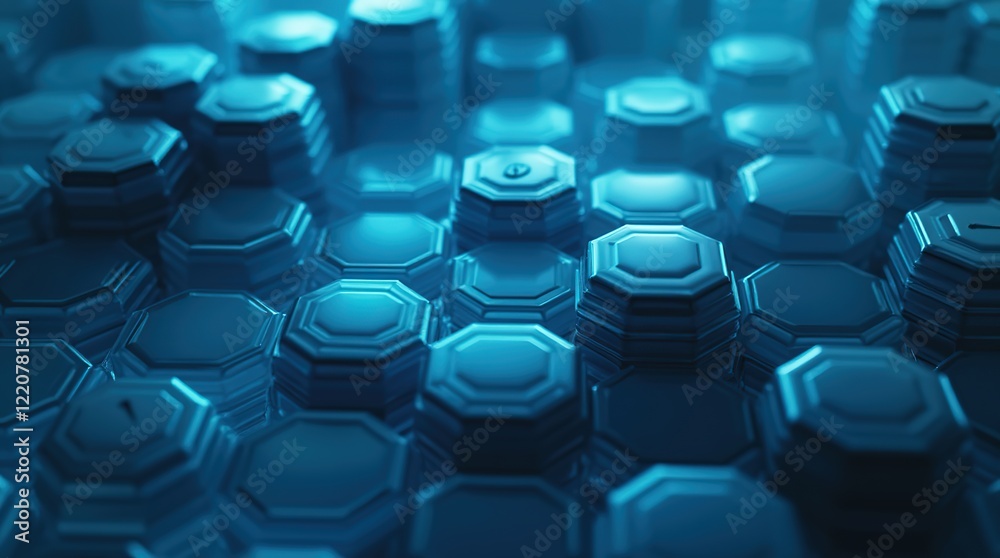 Fototapeta premium Futuristic honeycomb background.