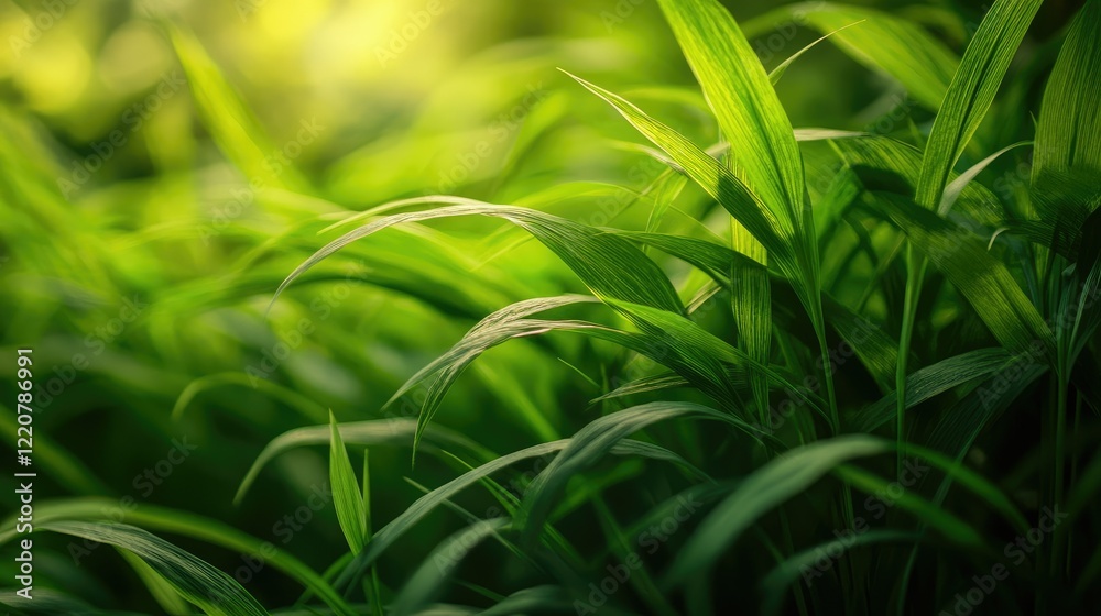 Lush green abstracts in natural serenity Lush green abstracts in natural serenity