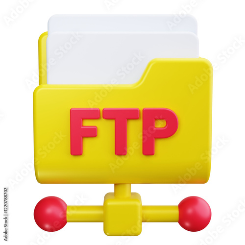 Fotografía FTP File Management 3d render icons