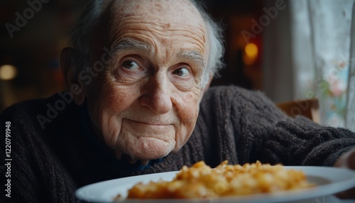 Compassionate Caregiver Assists Elderly Man During Mealtime Demonstrating Empathy, Patience, and a Personal Touch in Healthcare Elderly care, meal assistance, senior support, healthcare professional