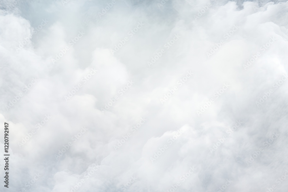 Obraz premium Light, airy white cloud textures blending seamlessly into a serene, abstract composition with smooth transitions