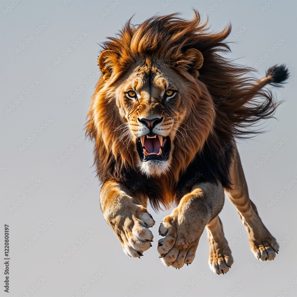 Fototapeta premium lion in the night