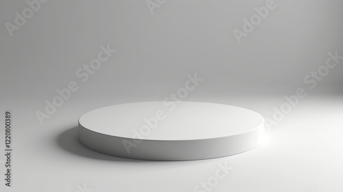 A luxurious modern 3d podium with cylindrical stages of varying sizes, metallic spheres, and glowing smoke effects.Perfect for product displays or premium presentations.
