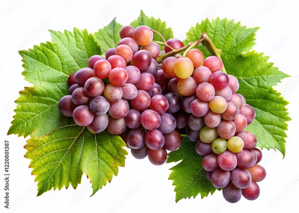 Fototapeta premium Lush Ivy Cissus verticillata Grapevine, Panoramic View, Isolated on White Background