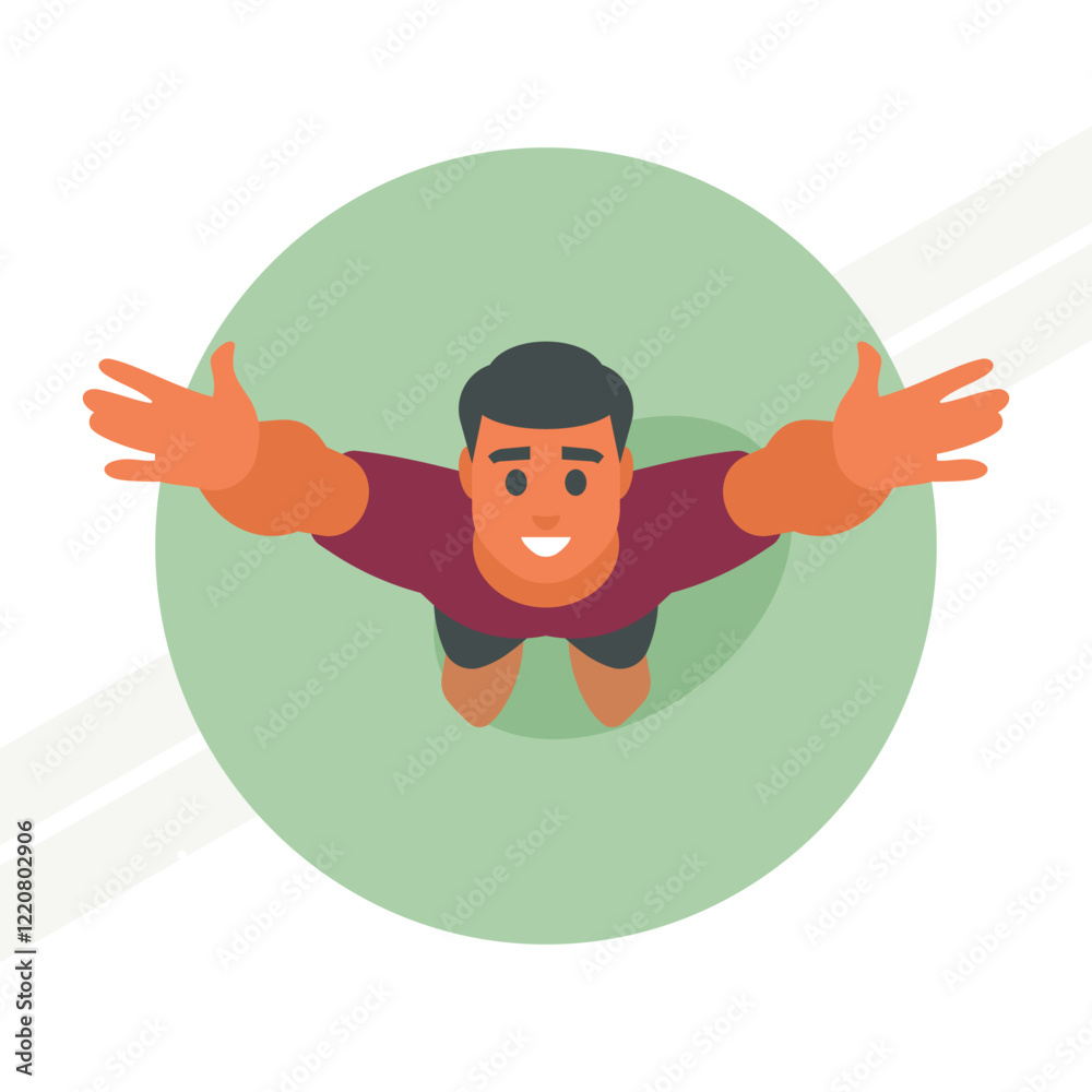Man raising his hands in celebration Man raising his hands in celebration