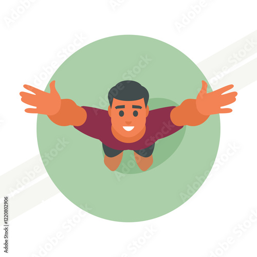 Man raising his hands in celebration