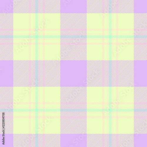 Merry check vector seamless, silky fabric background texture. Stripped tartan plaid pattern textile in light and blanched almond colors.