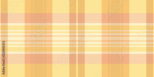 Layer pattern plaid background, minimalist check vector textile. Refresh tartan fabric texture seamless in orange and yellow colors.