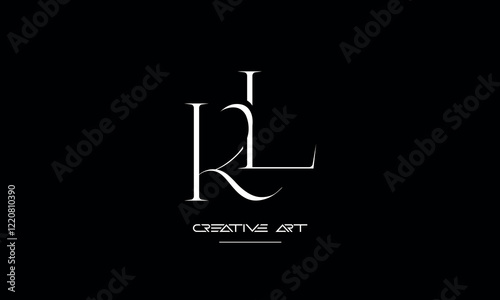 LK, KL, L, K abstract letters logo monogram
