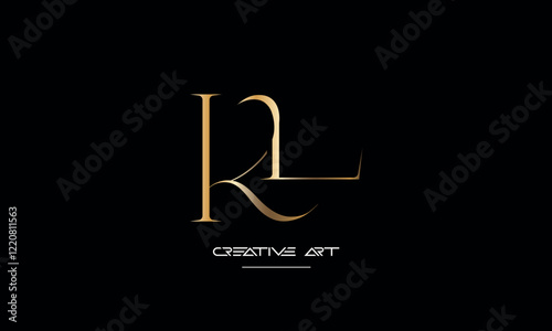 LK, KL, L, K abstract letters logo monogram