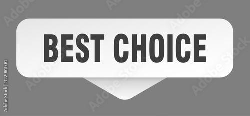 best choice sticker. best choice sign isolated on gray background