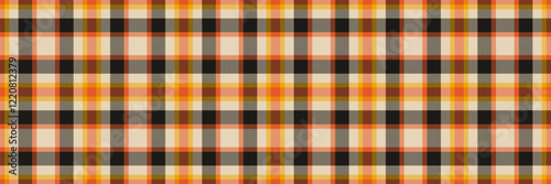 Autumn background fabric plaid, livingroom seamless textile vector. Difficult texture pattern tartan check in light and black colors.
