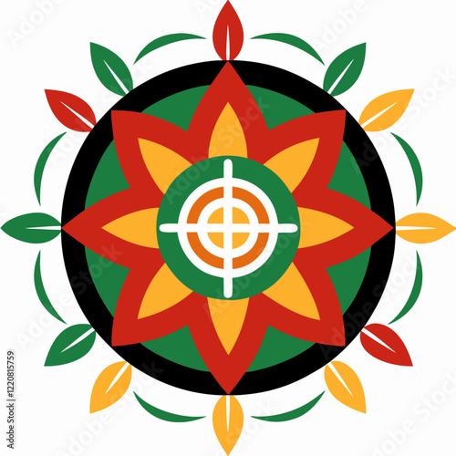 Cultural Fusion Mandala Vector Design