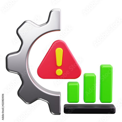 risk management 3d render icons