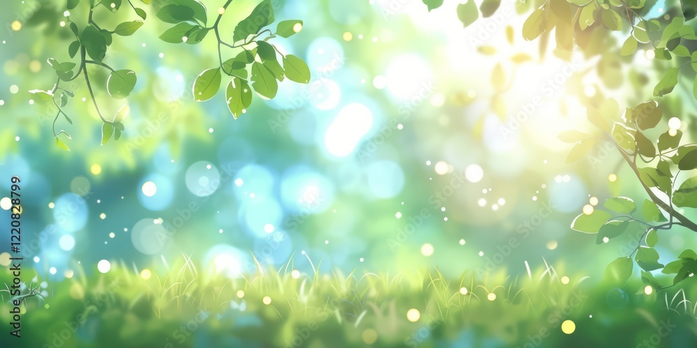 natural green bokeh light morning leaf border frame sunlight summer natural green bokeh light morning leaf border frame sunlight summer