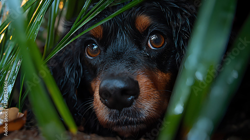  gordon setter exploring park photo