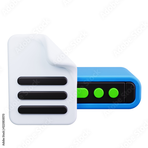 Server Load Balancer 3d render icons