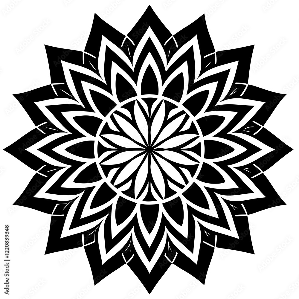 Gradient Mandala Vector Design Gradient Mandala Vector Design